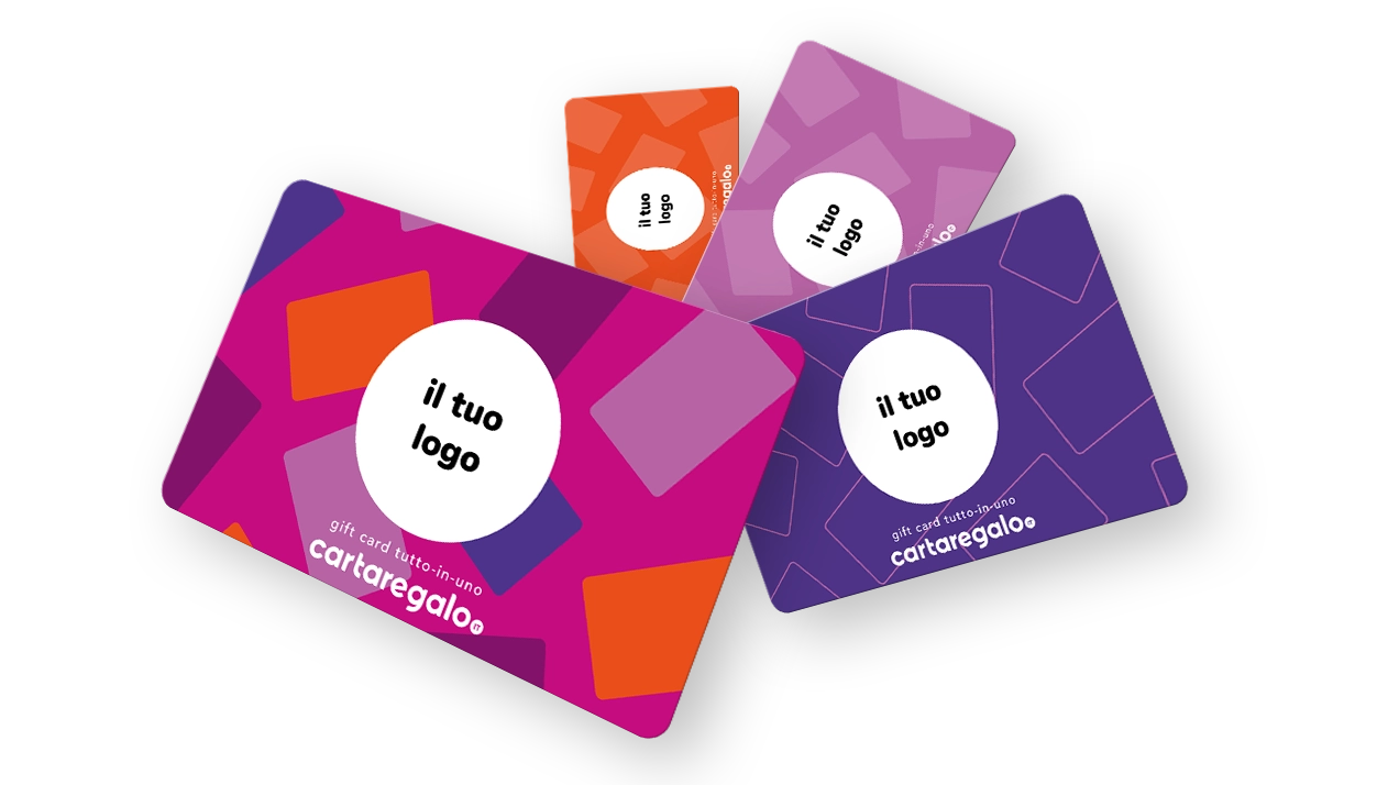 Carte regalo personalizzate con logo aziendale